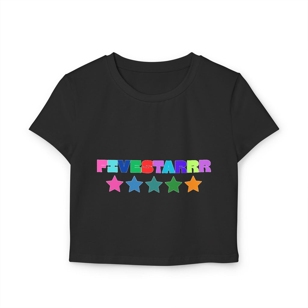Vibrant Star Print Women's Baby Tee