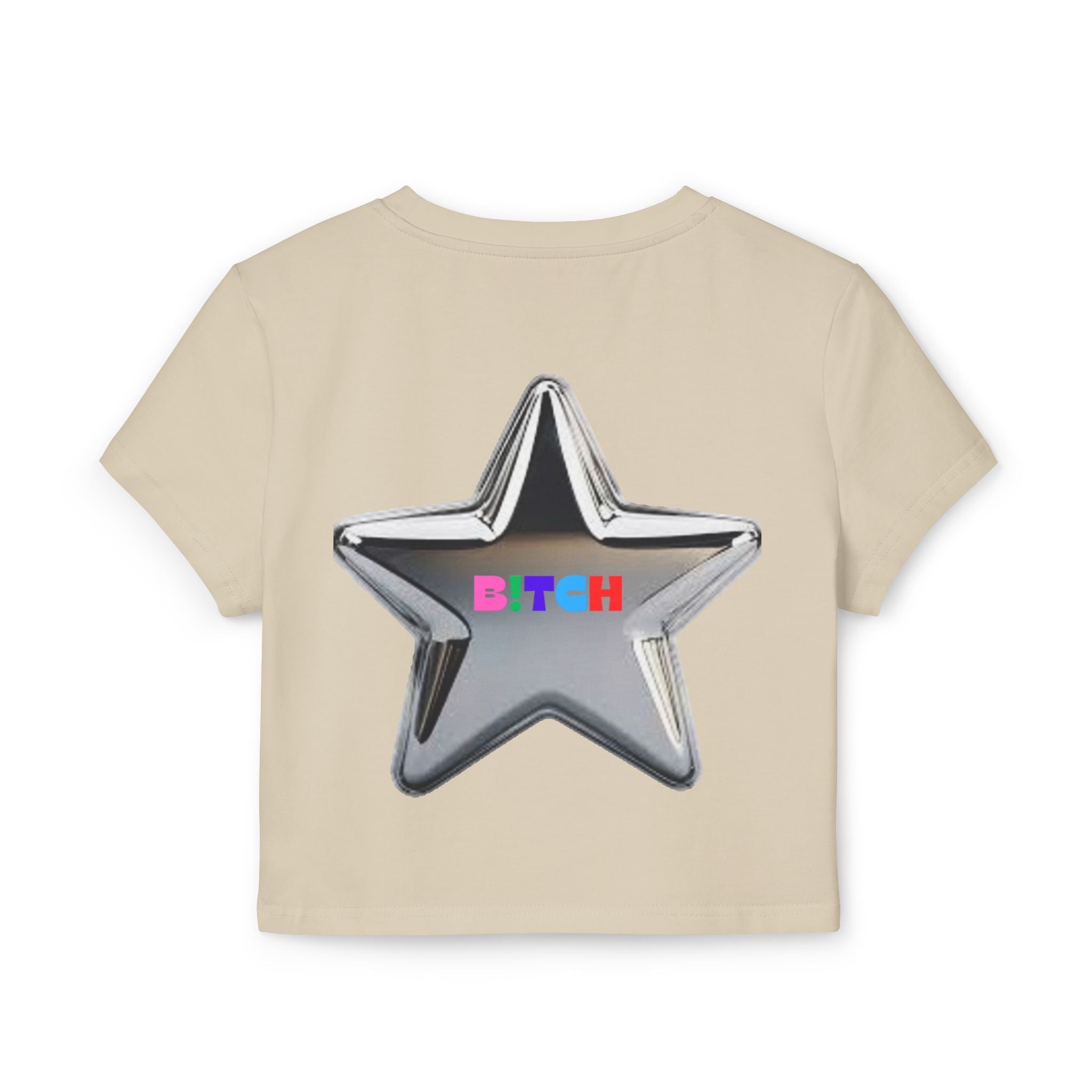 Vibrant Star Print Women's Baby Tee