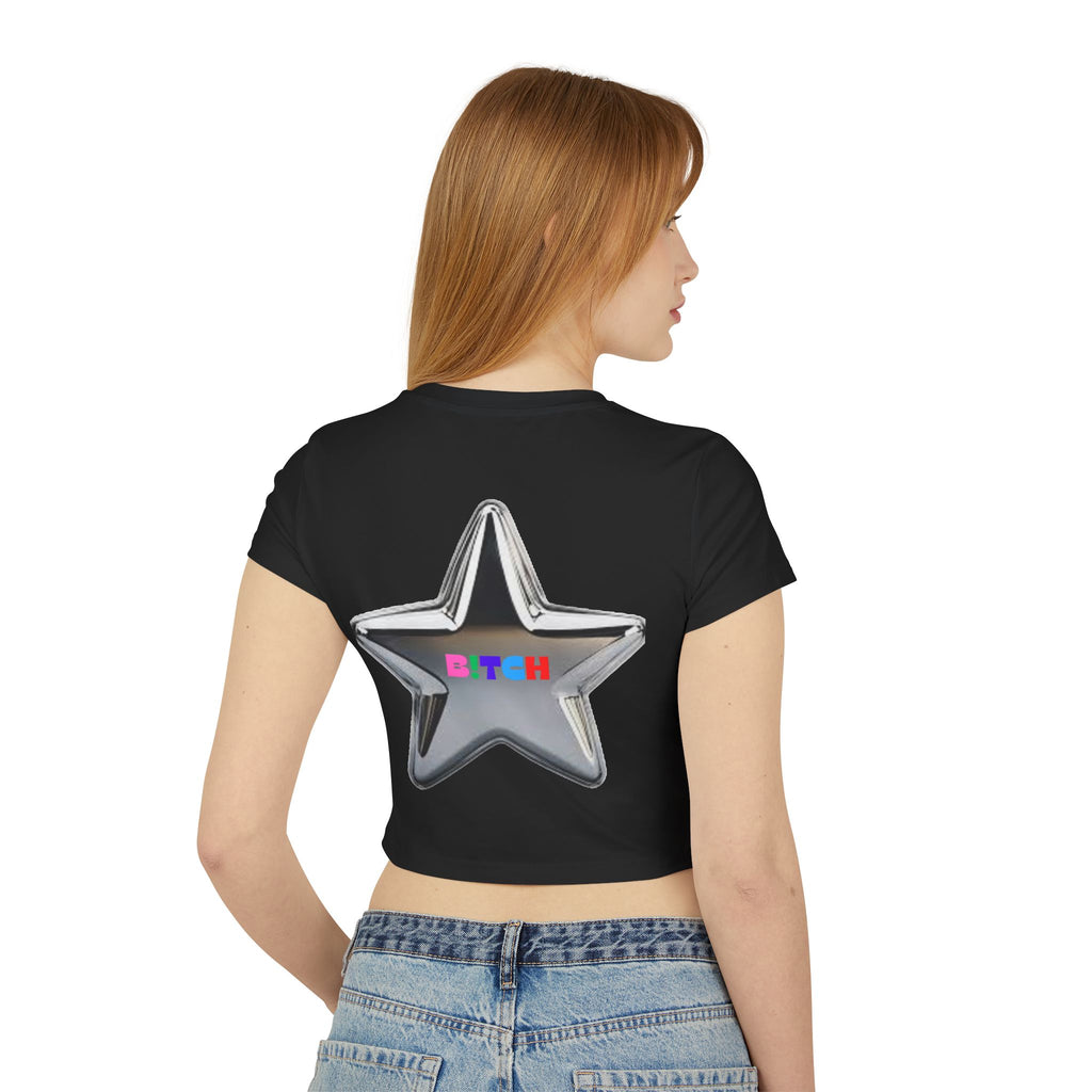 Vibrant Star Print Women's Baby Tee