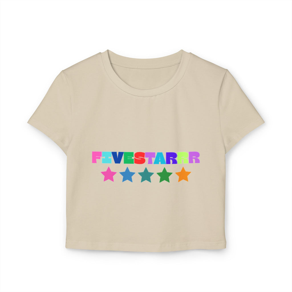 Vibrant Star Print Women's Baby Tee