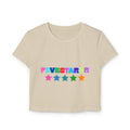 Vibrant Star Print Women's Baby Tee
