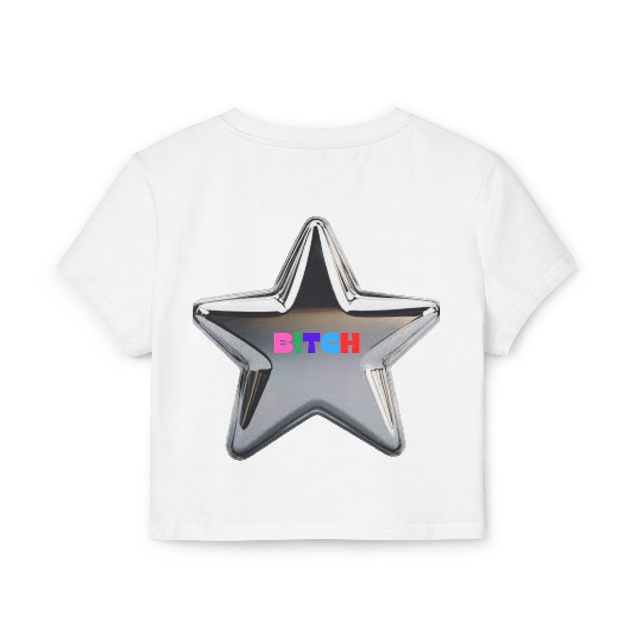 Vibrant Star Print Women's Baby Tee