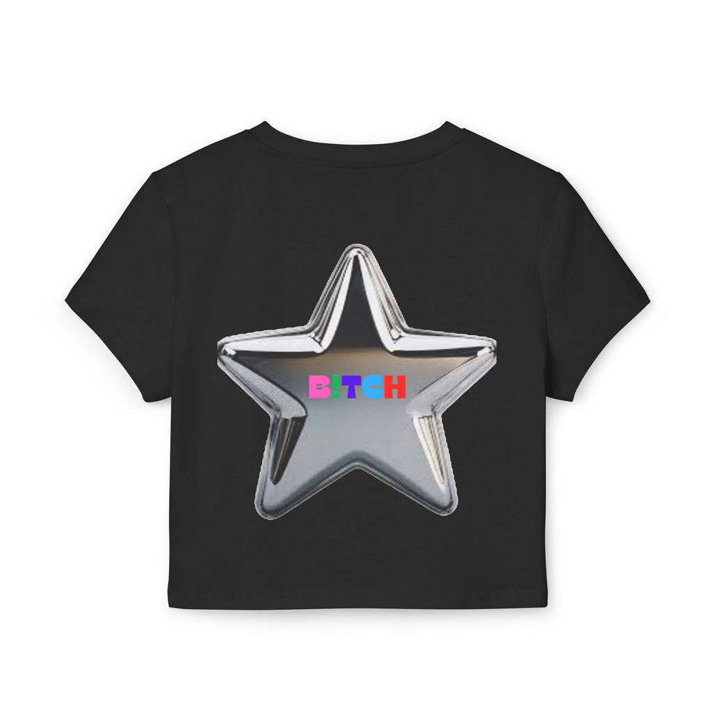 Vibrant Star Print Women's Baby Tee