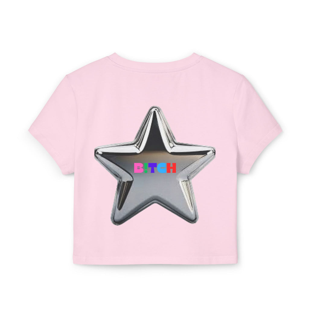 Vibrant Star Print Women's Baby Tee