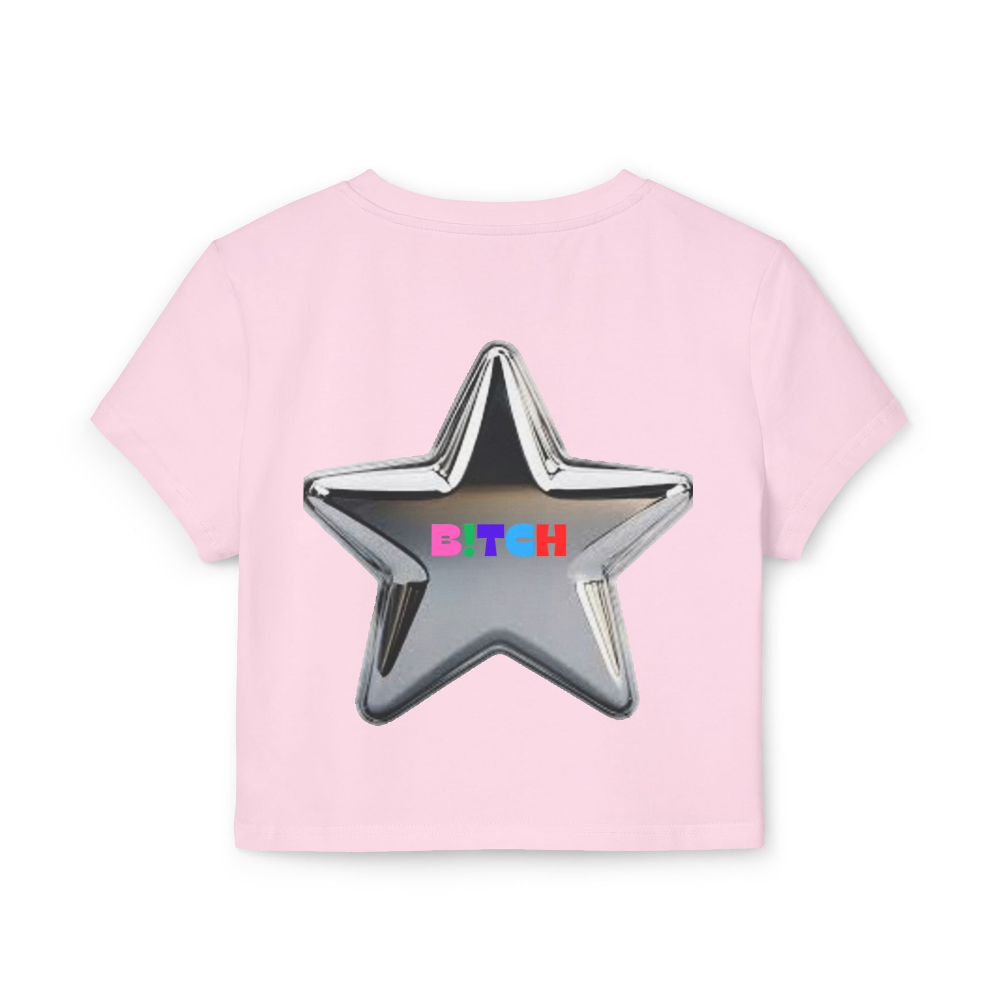 Vibrant Star Print Women's Baby Tee